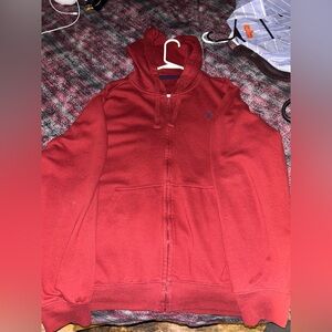 Polo Ralph Lauren Red Zip-Up Sweater